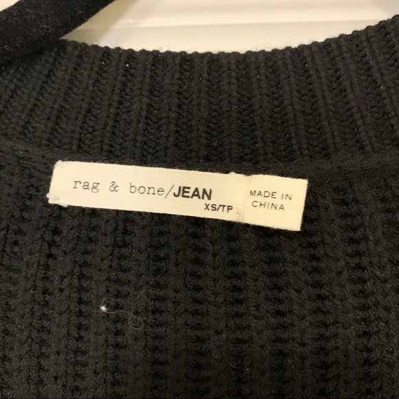 Rag & Bone Ivy Tie Wool Knit Sweater in Black XS - Picture 5 of 10
